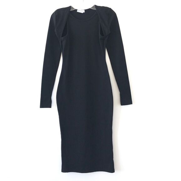 Lovers and Friends Alodie Bodycon Shoulder Cut Out Midi Dress NWT Flawed - Picture 4 of 13